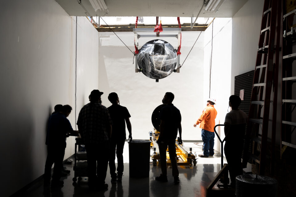Test Chamber for NASA’s New Cosmic Mapmaker Makes Dramatic Entrance
