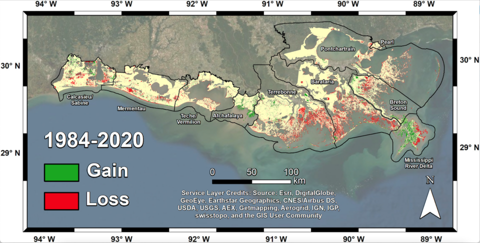 Satellites Help Scientists Track Dramatic Wetlands Loss in Louisiana