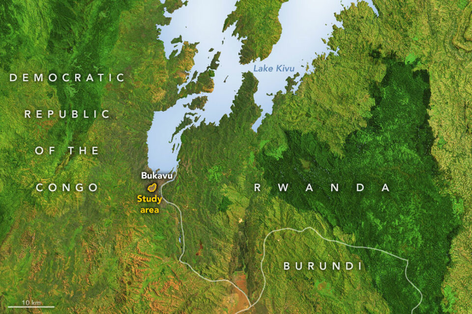 Scientists Track Tropical Landslide Creeping Below an African City