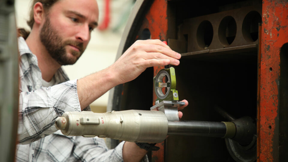 Historic Wind Tunnel Facility Testing NASA’s Mars Ascent Vehicle Rocket