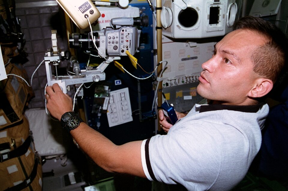 Astronaut Carlos Noriega at Mission Control