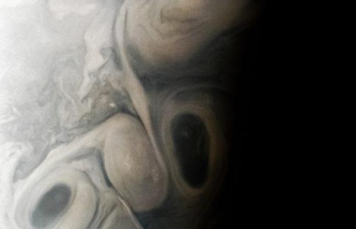 Just in Time for Halloween, NASA’s Juno Mission Spots Eerie “Face” on Jupiter