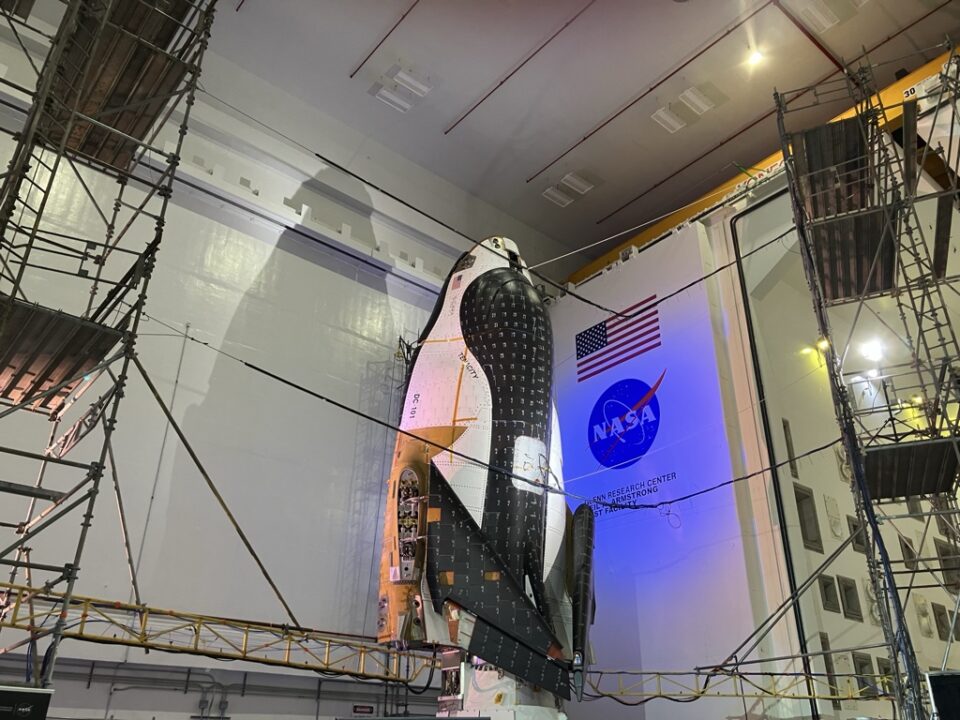 First Look: Spaceplane Stacked and Shaken at NASA Test Facility