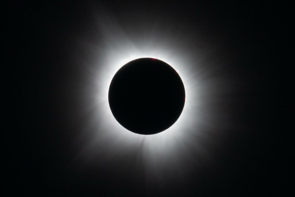 Seeing the Solar Eclipse from 223,000 Miles Away