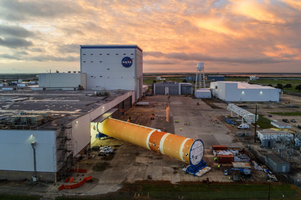 Artemis II Core Stage on the Move