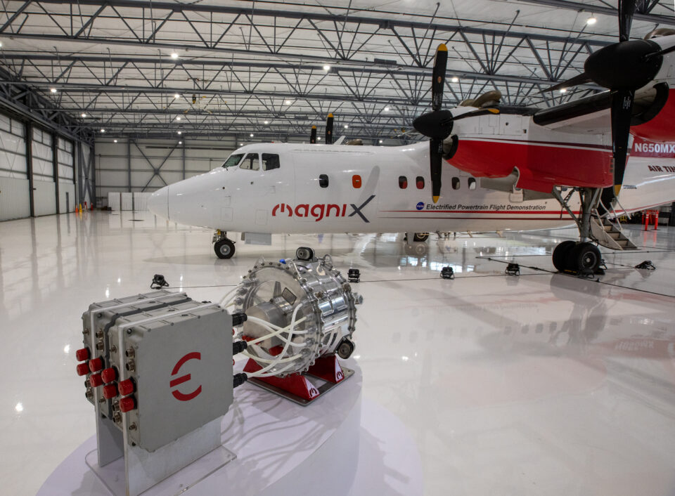 First Look at Hybrid Electric Research Aircraft 