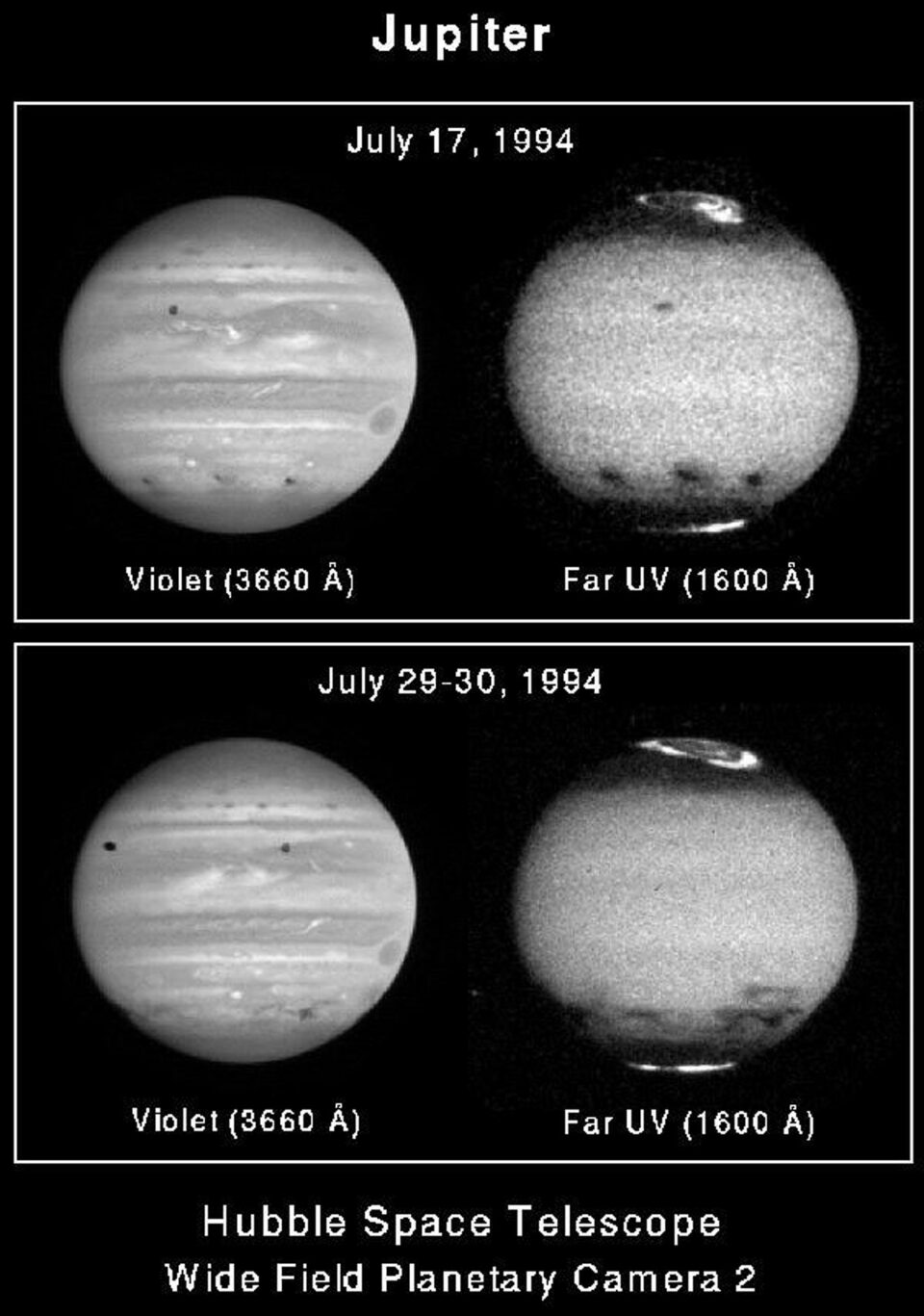 Hubble Reveals Jupiter in Ultraviolet Light