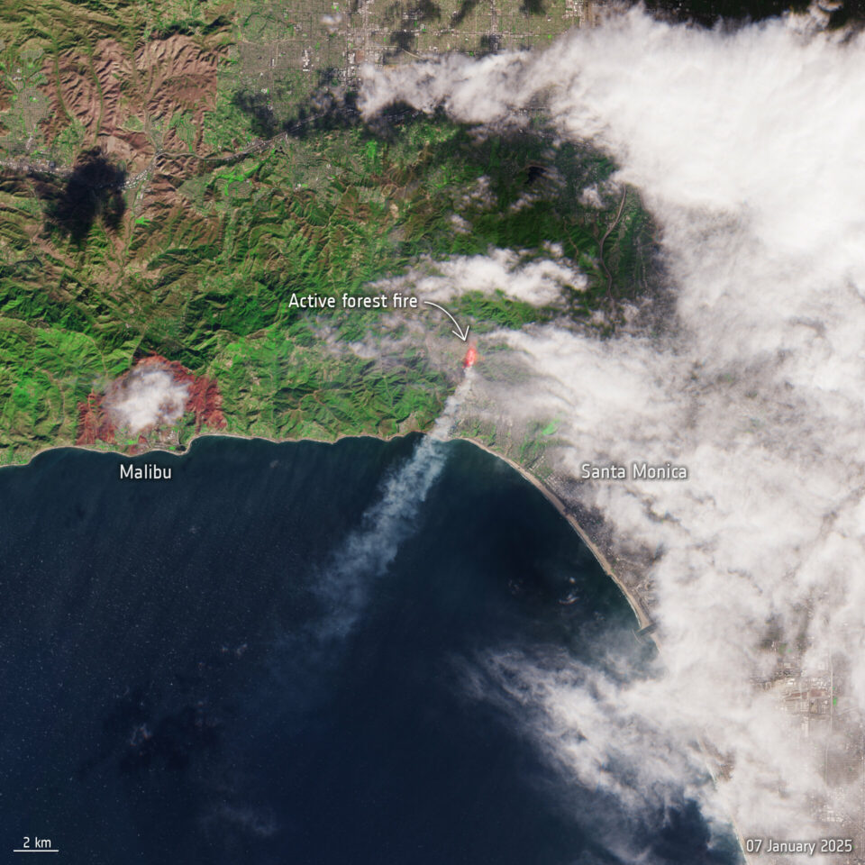 Los Angeles Fires Seen from International Space Station
