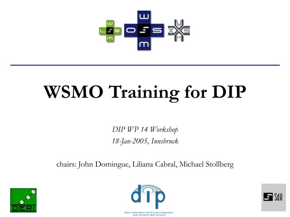 DIP Workshop Series 1: DIP Architecture and Date Integration Services