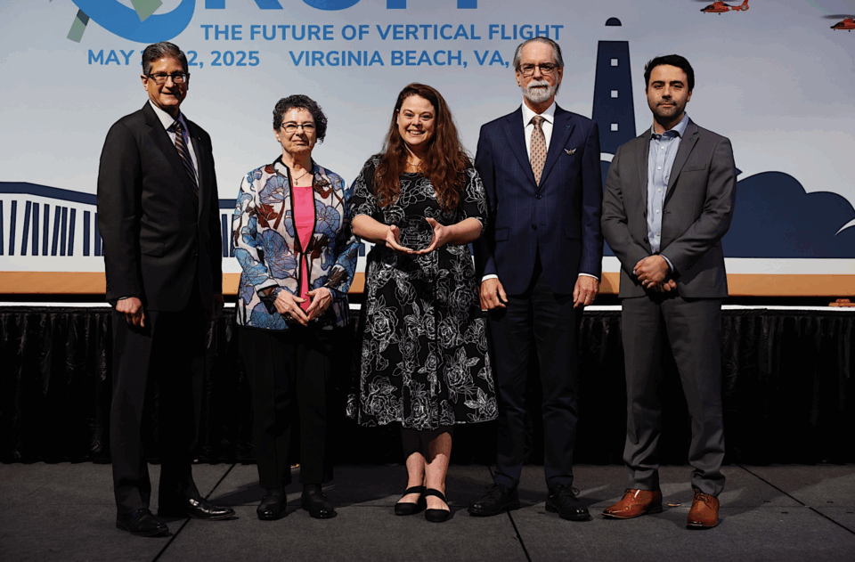 Dr. Natasha Schatzman Receives Vertical Flight Society (VFS) Award