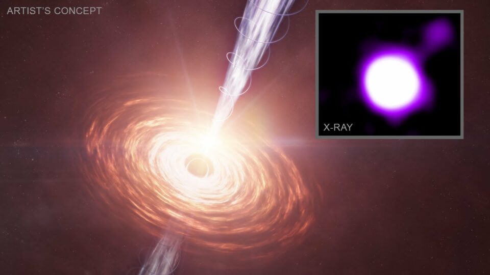 NASA’s Chandra Sees Surprisingly Strong Black Hole Jet at Cosmic “Noon”